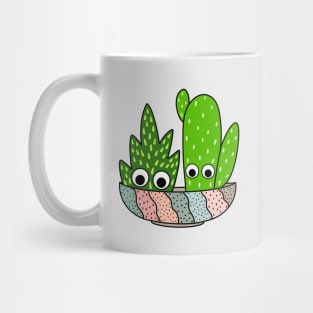 Cute Cactus Design #213: Cacti Arrangement In A Nice Planter Bowl Mug